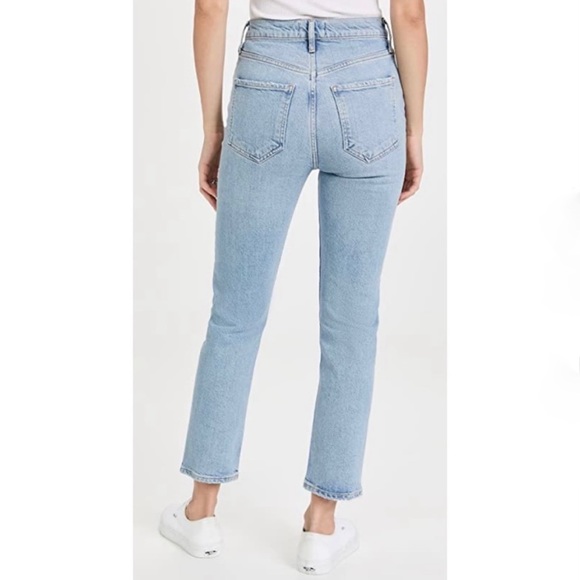 NWOT AGOLDE Riley High Rise Straight Crop Jeans - Picture 4 of 14